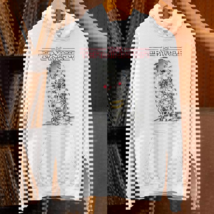 ターミネーターt-800ヘッドレトロサイボーグゲーマークラシックsf。 パーカー