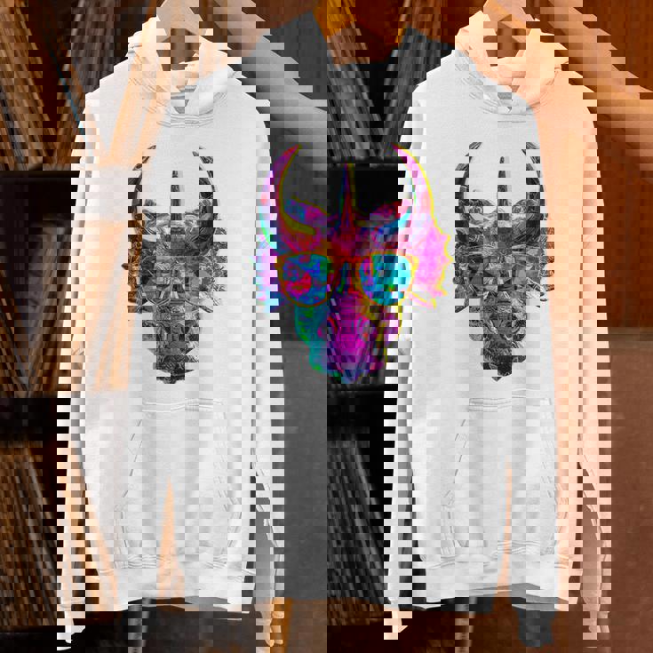 トリケラトプス 恐竜 グラフィック サングラス アートワーク トリケラトプス パーカー