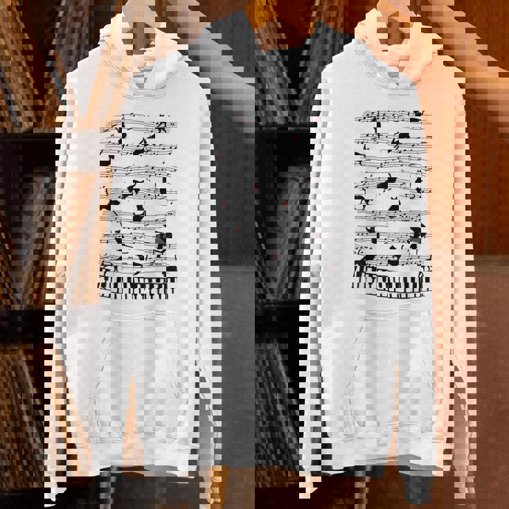 ノーティーキャット 音符付き 音楽 楽譜 おもしろ猫 ギフト パーカー