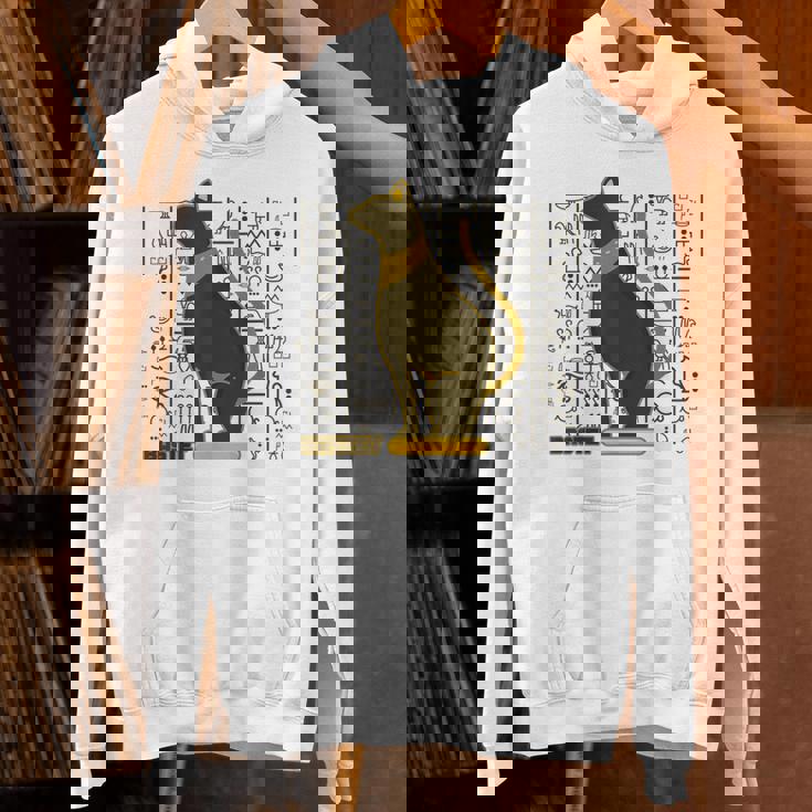 バステット 古代エジプトの猫 神 ヒエログリフ グラフィックアート愛好家 パーカー