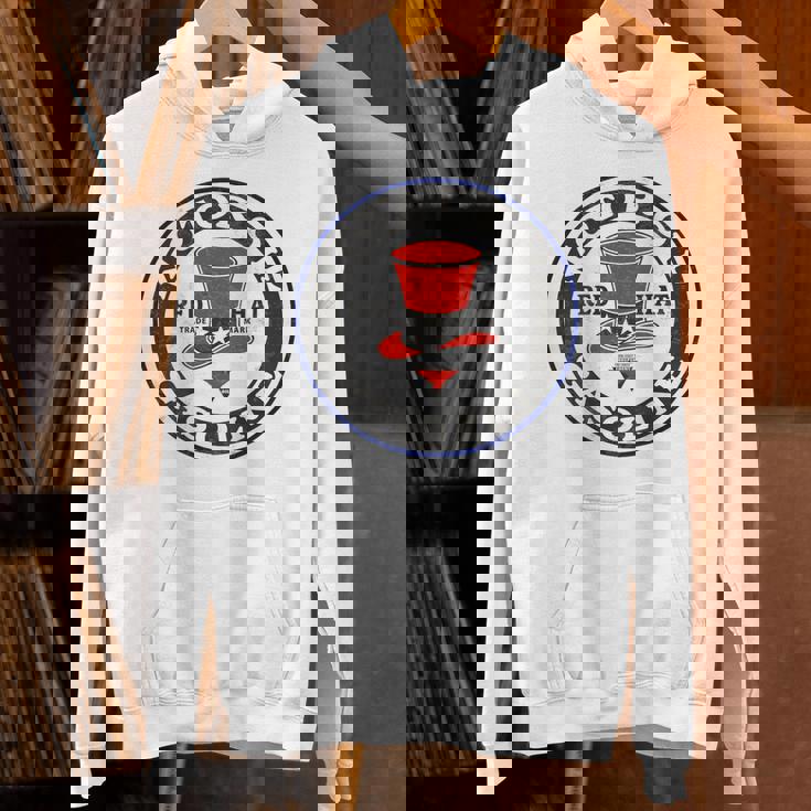 バックプリントのみ レトロ ビンテージ ガソリンスタンド レッドハット モーターオイル Hoodie