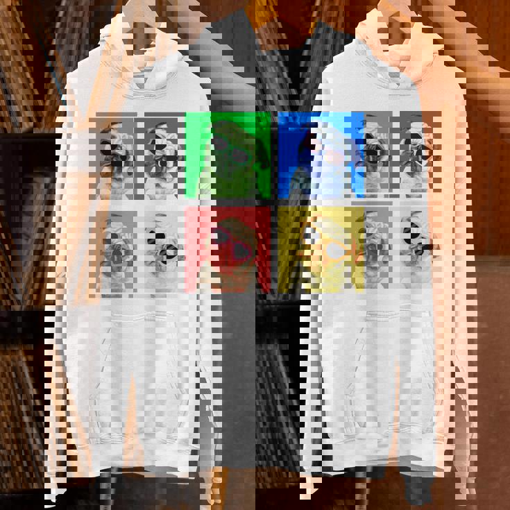 パグ 面白いtシャツ 犬 かわいい メンズ 子供 おもしろ 服 雑貨 グッズ ネタ わんこ イヌ 黒パグ 長袖tシャツ Hoodie