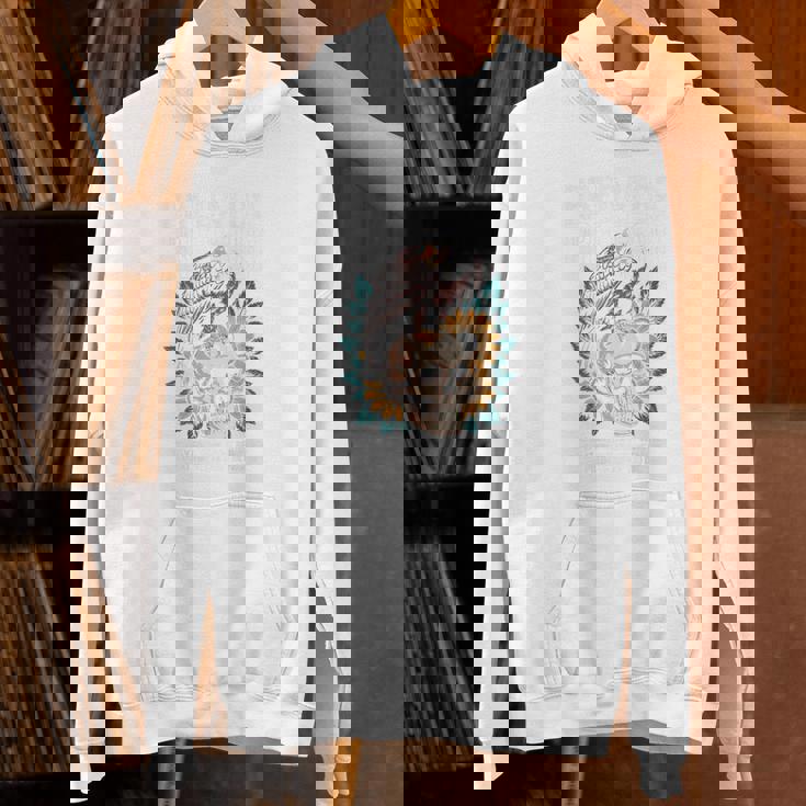 プレデター イーグル スカル ひまわり パワー 死 獲物 引用 Hoodie