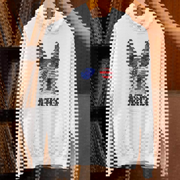 ボストン・テリア 7月4日 メリカ メンズ レディース アメリカ国旗 パーカー