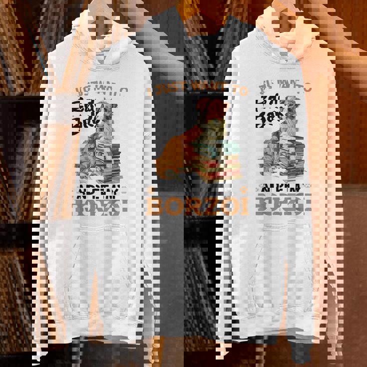 ボルゾイ・ドッグ・ブリード本を読んでボルゾイを撫でたいだけ パーカー