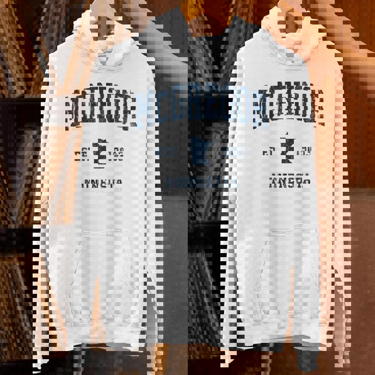 マクレガー ミネソタ Mn ヴィンテージ アスレチック ネイビー スポーツデザイン 長袖tシャツ Hoodie