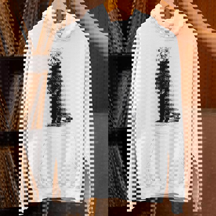 ミニマリストデザインのレッサーパンダ パーカー