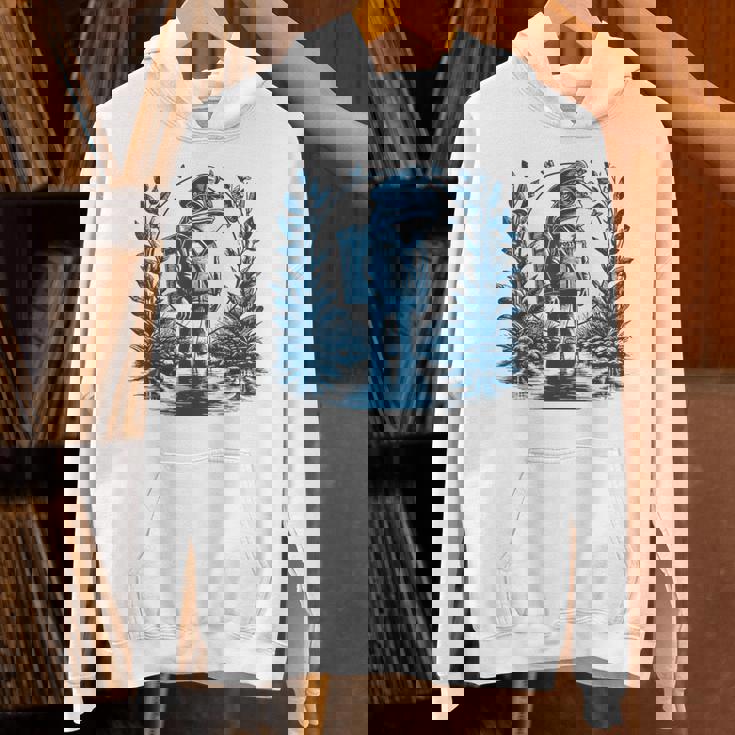 ヴィンテージスタイルの「郵便配達員カエル」 パーカー