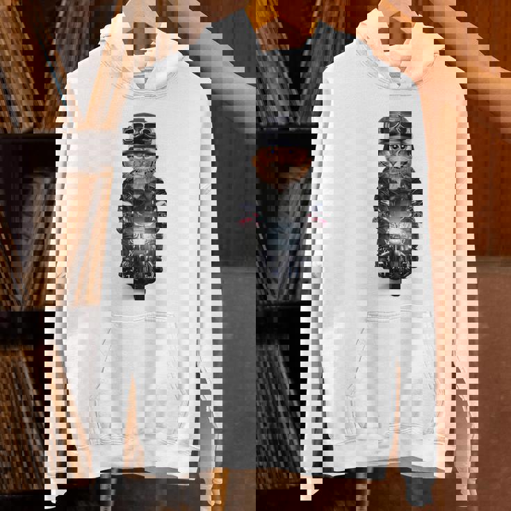 三毛猫 オレンジ猫 ねこ バイク ヘルメット パーカー