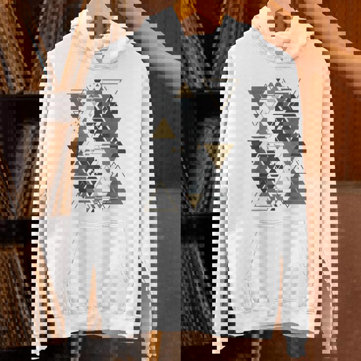 幾何学図形 抽象 モダンアート ヴィンテージ 三角形 Hoodie