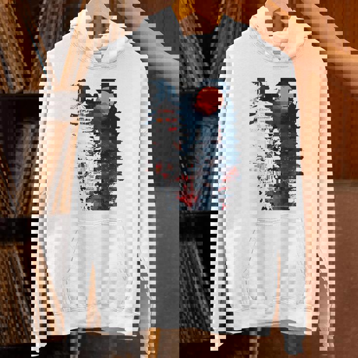 日本の忍者バックプリント。 パーカー