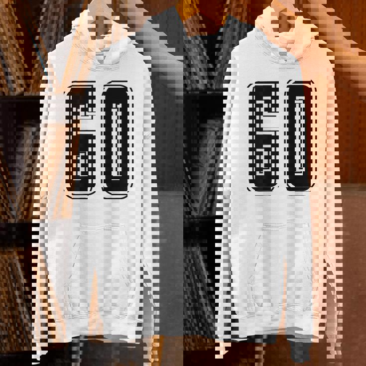 背番号 60 チーム短大スポーツ背番号付きユニフォーム Hoodie