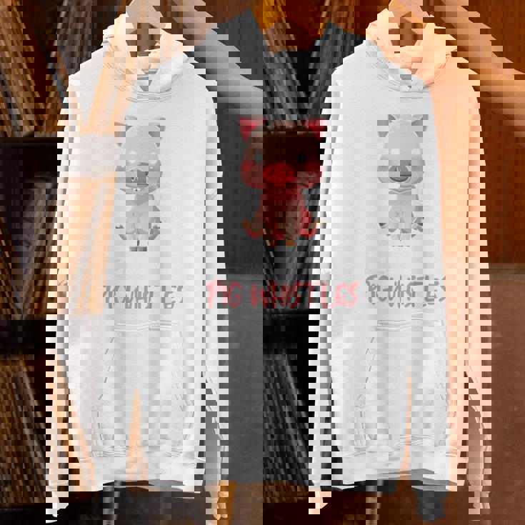 バックプリント 豚の口笛を信じる Hoodie