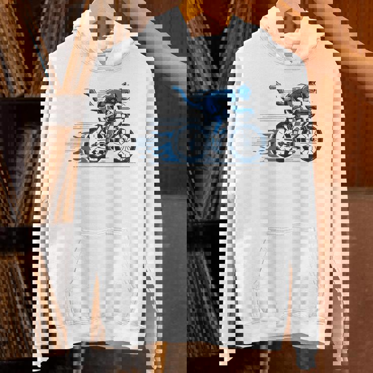 趣味のサイクリストのためのおしゃれな面白いロードバイク猫。 パーカー