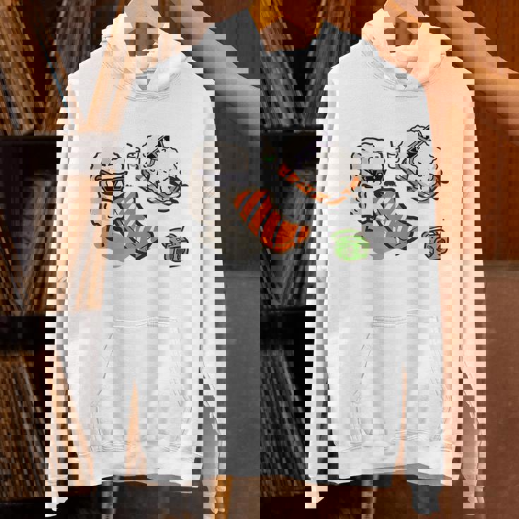 面白い寿司 ビーチで日光浴 パーカー