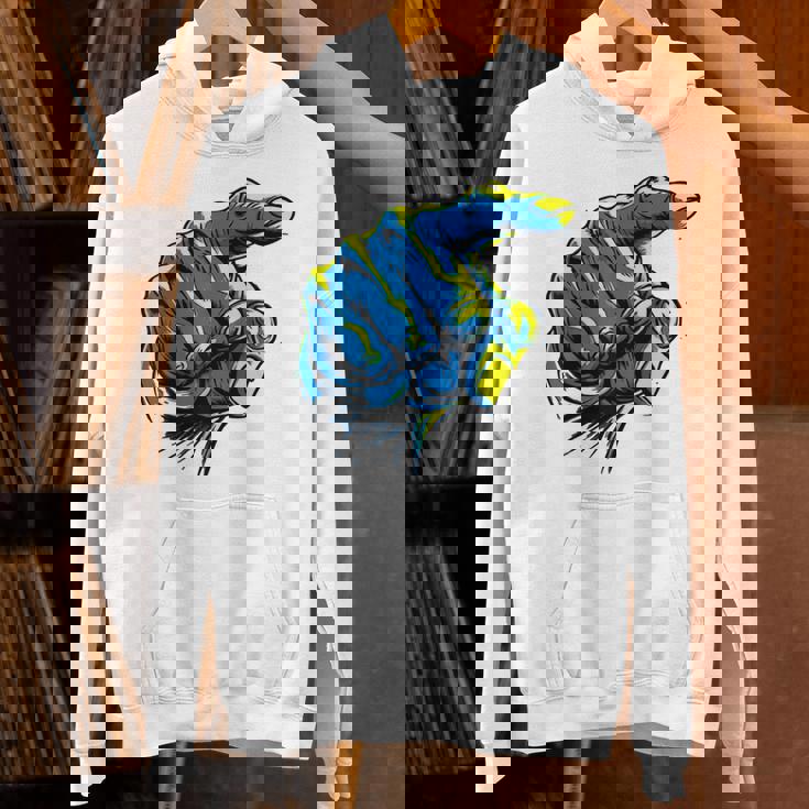 面白い手のデザイン パーカー