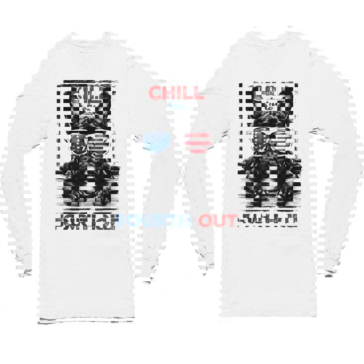 Chill The Fourth Out 4th Of July Cute French Bulldog Unisex Long Sleeve T-Shirt