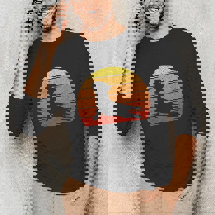 Retro Vintage French Bulldog Shirt Yoga French Bulldog Unisex Long Sleeve T-Shirt