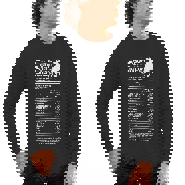 French Bulldog Facts Nutrition Frenchie Lover Men's Long Sleeve T-Shirt