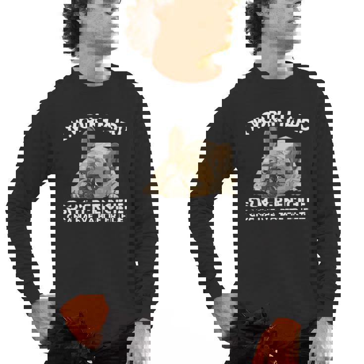 Frenchie Better Life French Bulldog Dog Lover Men's Long Sleeve T-Shirt