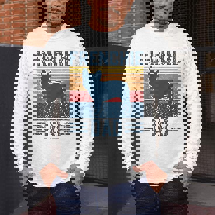 Vintage Frenchie Dad French Bulldog Men's Long Sleeve T-Shirt
