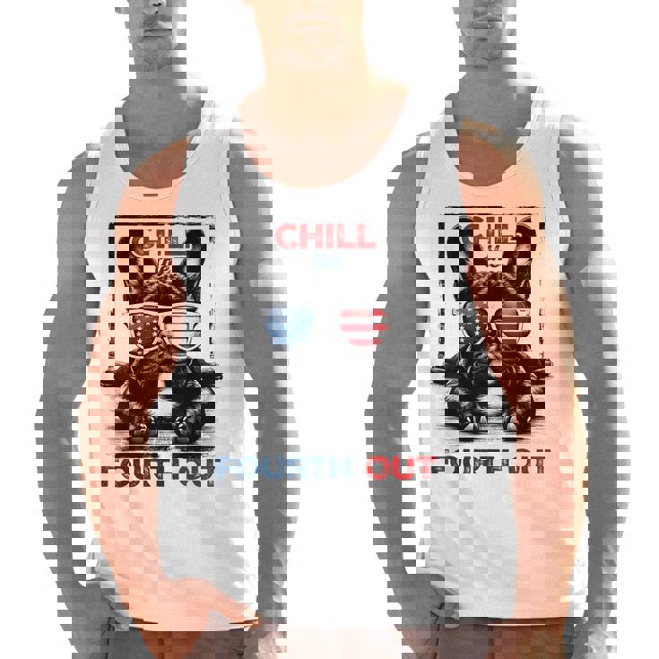 Chill The Fourth Out 4th Of July Cute French Bulldog Men Tank Top