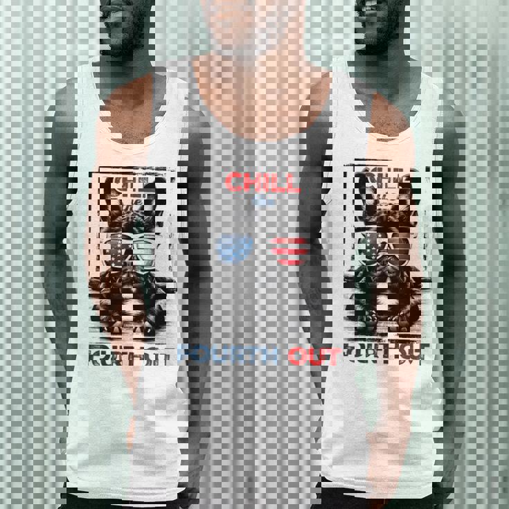Chill The Fourth Out 4th Of July Cute French Bulldog Men Tank Top