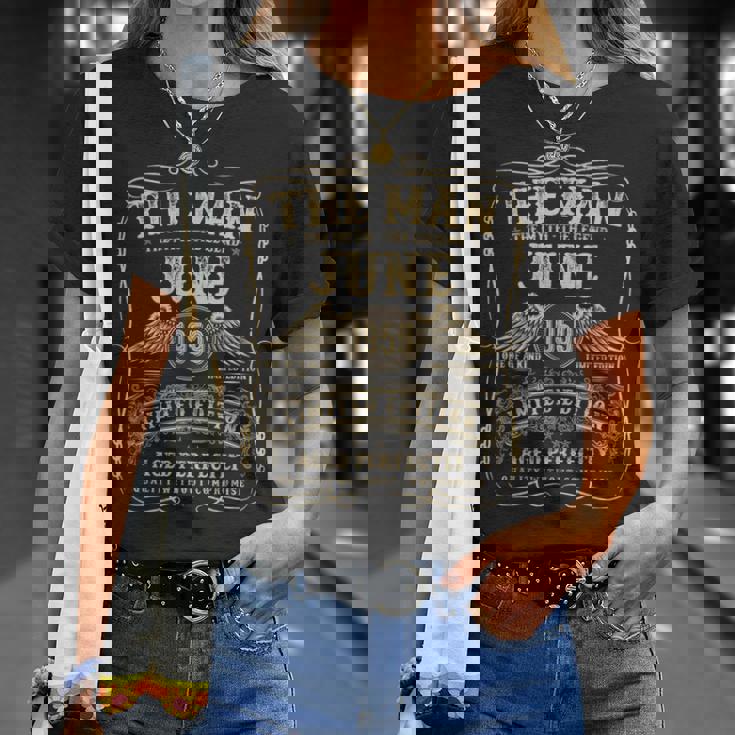 1959年6月 66歳 誕生日プレゼント 男性用 66歳 誕生日 Tシャツ 彼女への贈り物