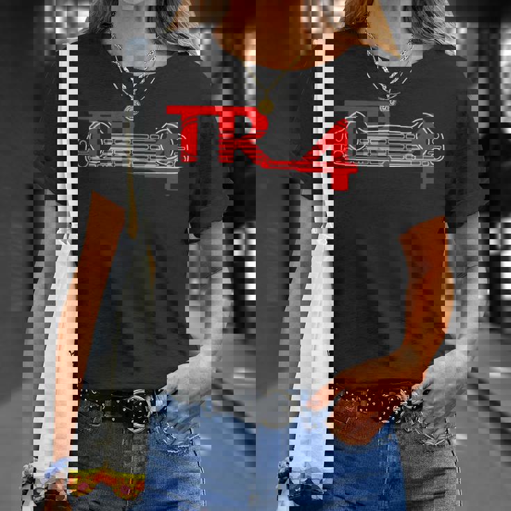 1960年代トライアンフ Tr4クラシック英国カーグリルとエンブレム。 Tシャツ 彼女への贈り物