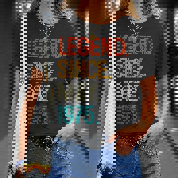 1975年5月からの伝説 50歳の誕生日プレゼント 50歳 Tシャツ 彼女への贈り物