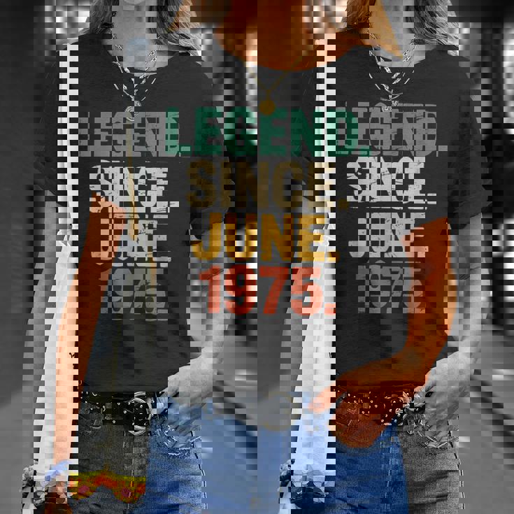 1975年6月誕生日ギフトアイデア 男女 1975年6月以来 Tシャツ 彼女への贈り物