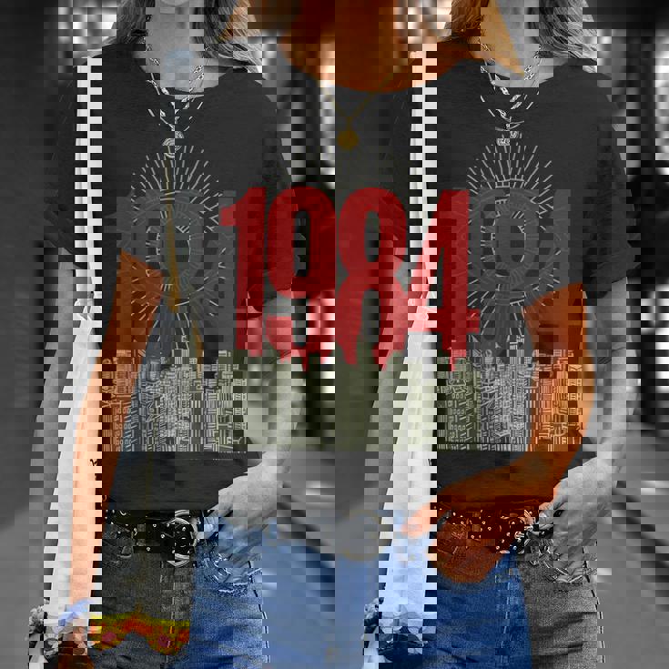 1984 文学 クラシック ブックテーマ ヴィンテージ Tシャツ 彼女への贈り物