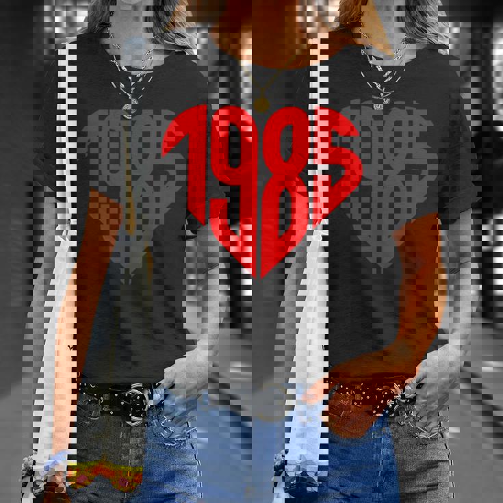 1985 ハート型 ヴィンテージ 1985 ハート型 ラブ 40歳の誕生日に Tシャツ 彼女への贈り物