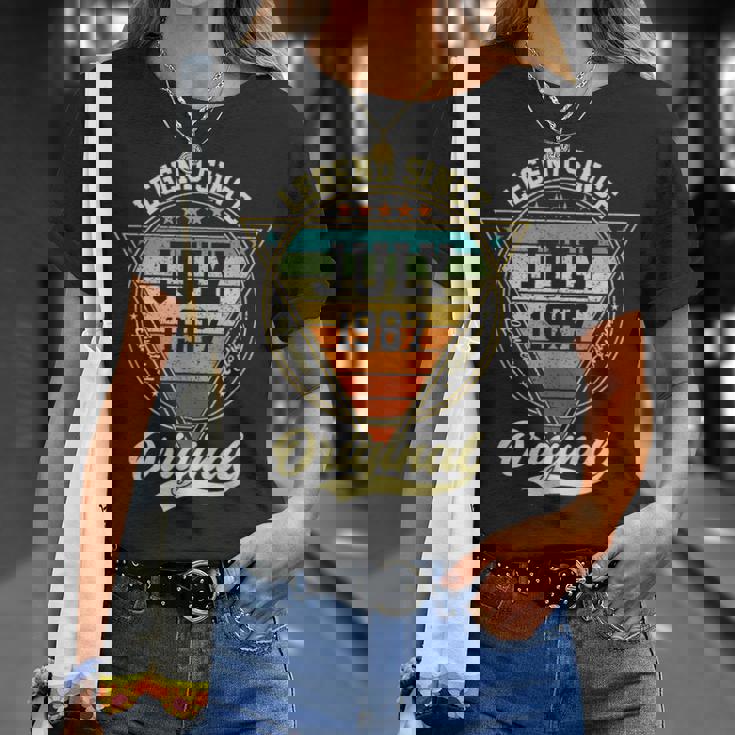 1987年7月からのヴィンテージ38歳の誕生日レジェンド Tシャツ 彼女への贈り物