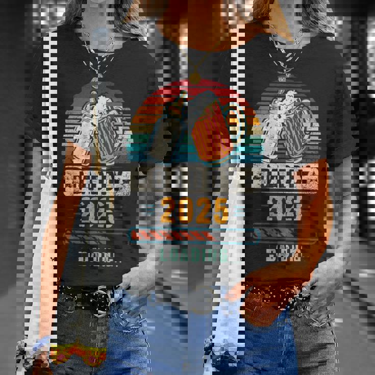 2025 年のお父さん 出産のお知らせ 父親になる予定の人 これから父親になる人 Tシャツ 彼女への贈り物