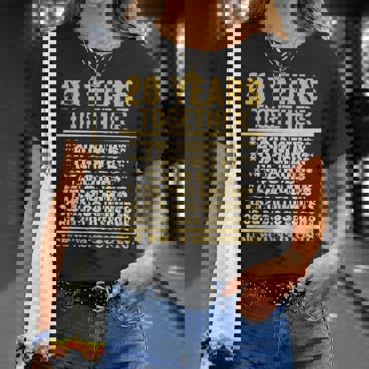 20周年記念tシャツ 20周年 結婚祝い カップル Tシャツ 彼女への贈り物