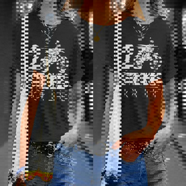 2ストロークフォーライフ モトクロス ダートバイク Tシャツ 彼女への贈り物