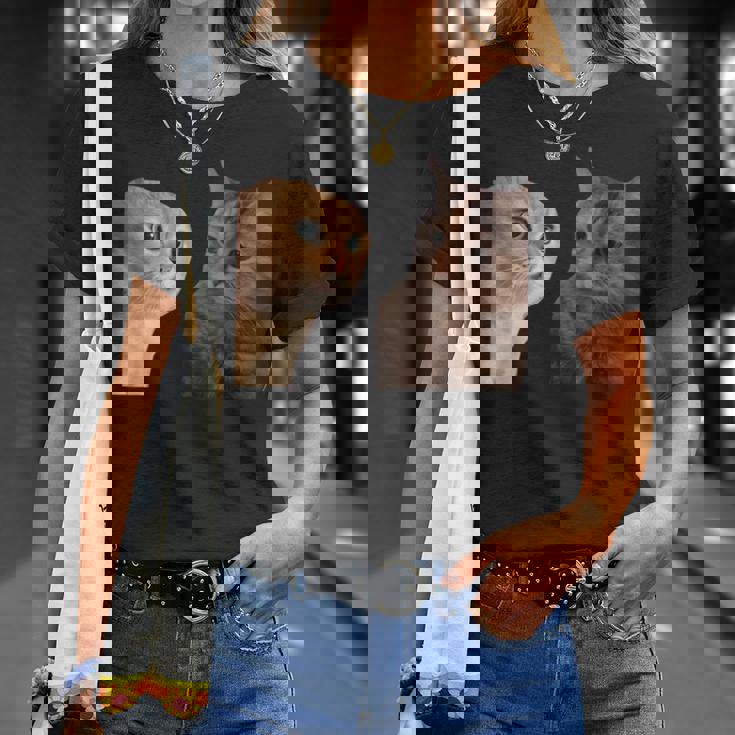 2匹の猫がミームを話す Tシャツ 彼女への贈り物