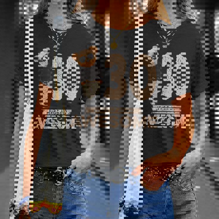 30歳の誕生日 メンズ レディース オリジナル 素晴らしいテディベア Tシャツ 彼女への贈り物