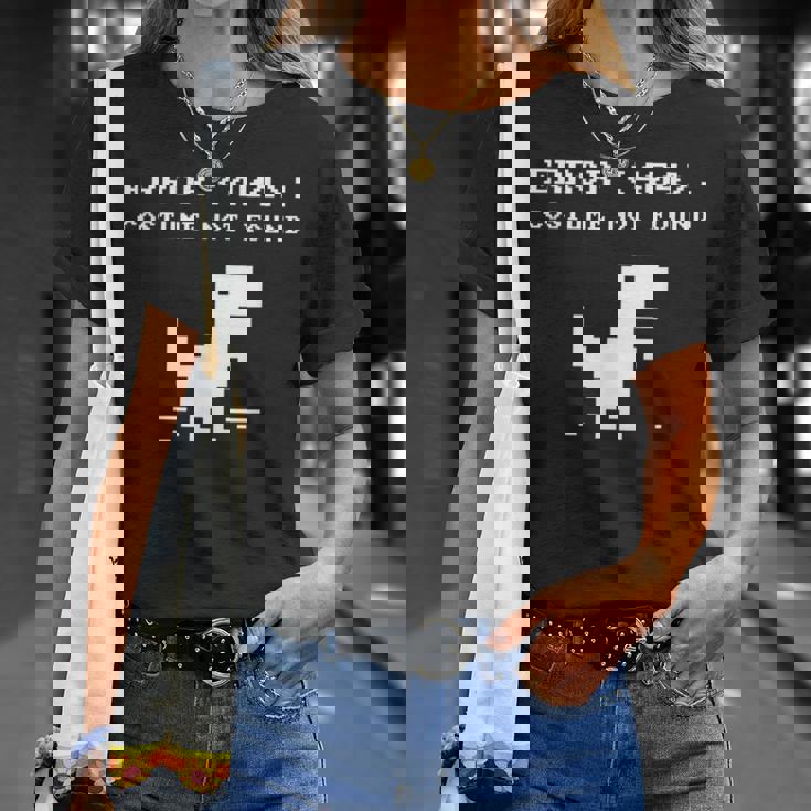 404 エラーコスチューム Not Found シャツ 面白い ハロウィン インターネット Tシャツ 彼女への贈り物