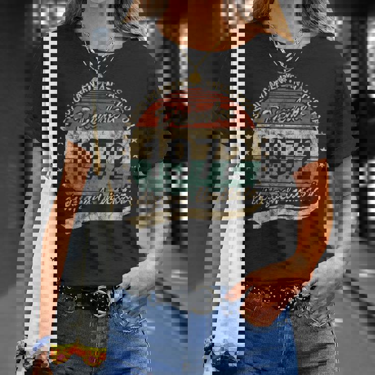 50 Years Absolutely Fantastic Birthday 1972年12月 Tシャツ 彼女への贈り物