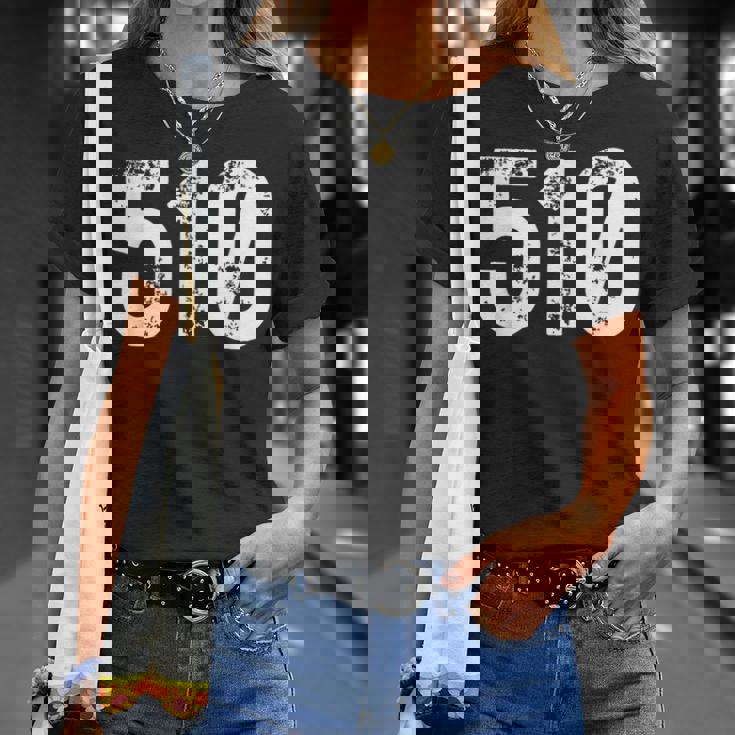 510 市外局番 オークランド Ca 携帯電話 市外局番510 Tシャツ 彼女への贈り物