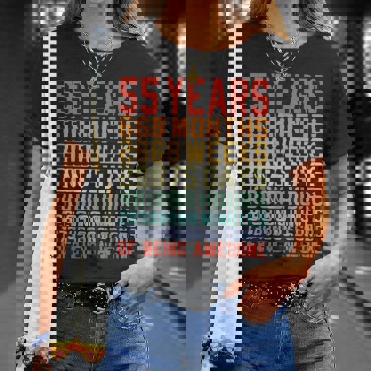 55 歳 お誕生日 55 Years Birthday 55 回目の誕生日プレゼント Tシャツ 彼女への贈り物