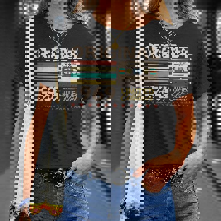 55 歳の誕生日プレゼント男性 1969 年 7月レトロ ビンテージ テープ Tシャツ 彼女への贈り物