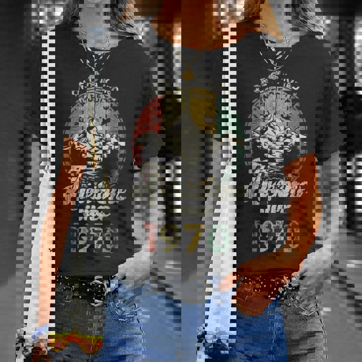 55歳の誕生日 1970年創業のレトロな山々 Tシャツ 彼女への贈り物