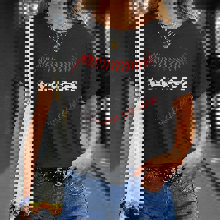 6432 ダブルプレー野球選手ギフト野球格言 Tシャツ 彼女への贈り物