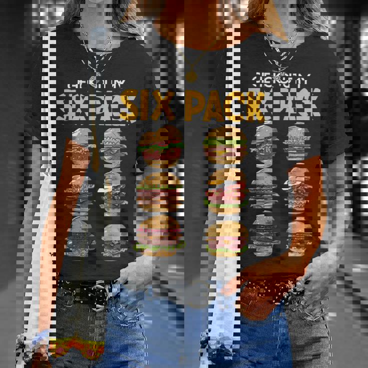 6パック バーガー Tシャツ 彼女への贈り物