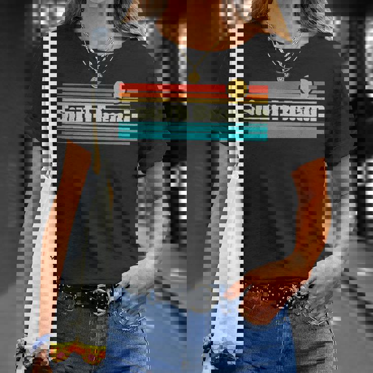 70年代 80年代 サーフィン フロリダ サウスビーチ サーフ Tシャツ 彼女への贈り物