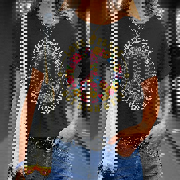 70年代フラワーパワー・ラブピース・ヒッピー衣装 Tシャツ 彼女への贈り物