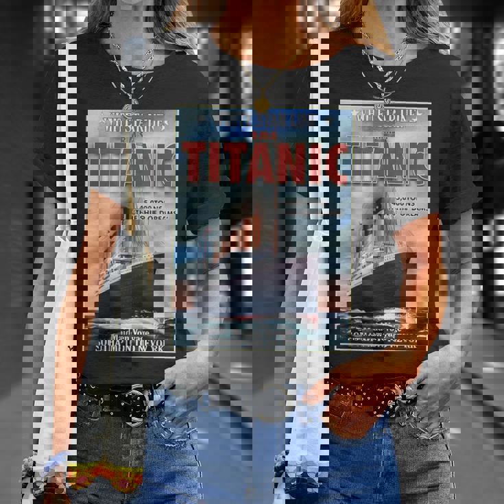 A 1912 ヴィンテージ タイタニック 航海船 クルーズ船 Tシャツ 彼女への贈り物